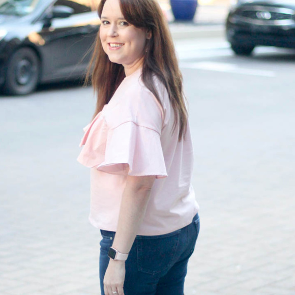 Pink Ruffle Tee - Picture 3 of 5